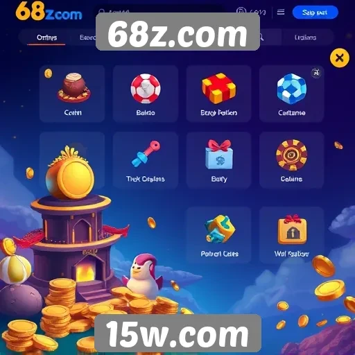 Funcionalidades do site 68z.com para jogadores online